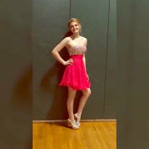Fuchsia homecoming dress